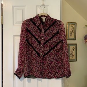 100% silk lined blouse